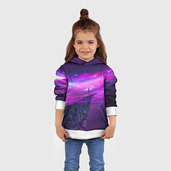Толстовка-худи детская Наедине со вселенной Alone with the universe, цвет: 3D-белый — фото 2