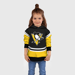 Толстовка-худи детская Pittsburgh Penguins Питтсбург Пингвинз, цвет: 3D-черный — фото 2