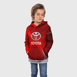 Толстовка-худи детская Toyota тойота, цвет: 3D-меланж — фото 2
