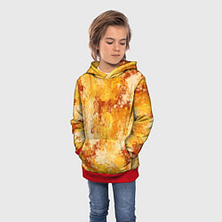 Толстовка-худи детская Спортивный камуфляж Пикси - Апельсин, цвет: 3D-красный — фото 2