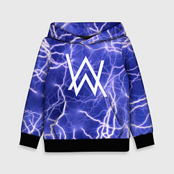 Толстовка-худи детская Alan Walker молнии, цвет: 3D-черный