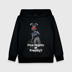 Толстовка-худи детская Five Nights at Freddys: Security Breach - кролик В, цвет: 3D-черный