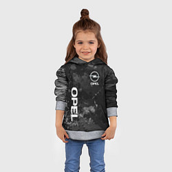 Толстовка-худи детская OPEL ОПЕЛЬ СЕРЫЙ ФОН, цвет: 3D-меланж — фото 2