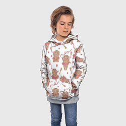 Толстовка-худи детская Волшебный мопс, цвет: 3D-меланж — фото 2