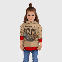 Толстовка-худи детская Uncharted Анчартед, цвет: 3D-красный — фото 2