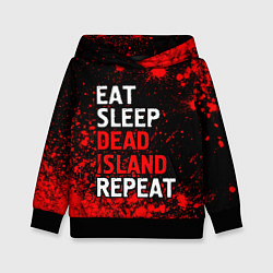 Толстовка-худи детская Eat Sleep Dead Island Repeat Краска, цвет: 3D-черный