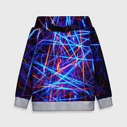 Толстовка-худи детская Neon pattern Fashion 2055, цвет: 3D-меланж