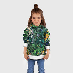 Толстовка-худи детская Цветы Темный Сад, цвет: 3D-белый — фото 2