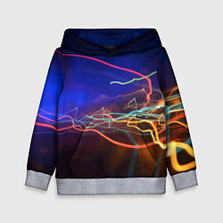 Толстовка-худи детская Neon vanguard pattern Lightning Fashion 2023, цвет: 3D-меланж