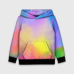 Толстовка-худи детская Красочный неон, цвет: 3D-черный