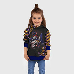 Толстовка-худи детская Five Nights at Freddys: Security Breach Луна патте, цвет: 3D-синий — фото 2