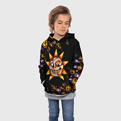 Толстовка-худи детская Five Nights at Freddys: Security Breach Солнце пат, цвет: 3D-меланж — фото 2