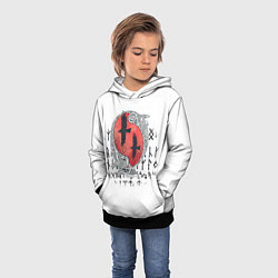 Толстовка-худи детская Скандинавские вороны, цвет: 3D-черный — фото 2