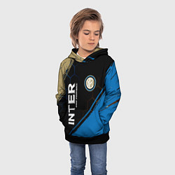 Толстовка-худи детская INTER Pro Football Краска, цвет: 3D-черный — фото 2