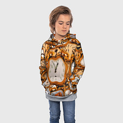 Толстовка-худи детская ПРЕЛОМЛЕНИЕ ЧАСОВ, цвет: 3D-меланж — фото 2