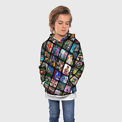Толстовка-худи детская ROBLOX СЮЖЕТЫ, цвет: 3D-белый — фото 2