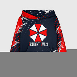 Толстовка-худи детская Umbrella Corporation Resident Evil Краски, цвет: 3D-синий