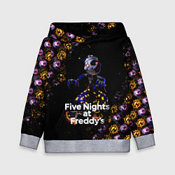 Толстовка-худи детская Five Nights at Freddys Луна паттерн, цвет: 3D-меланж