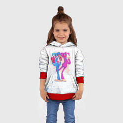 Толстовка-худи детская Влюбленные Хагги Вагги и Кисси Мисси, цвет: 3D-красный — фото 2