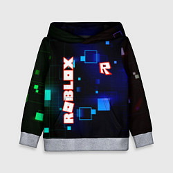 Толстовка-худи детская ROBLOX неоновые кубики, цвет: 3D-меланж