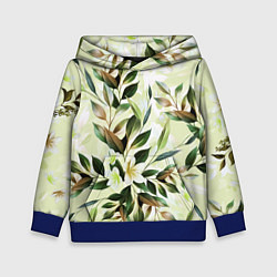 Толстовка-худи детская Цветы Липовый Сад, цвет: 3D-синий