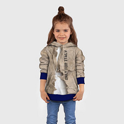 Толстовка-худи детская Только для Италии Мешковина Рваньё Only for Italy, цвет: 3D-синий — фото 2