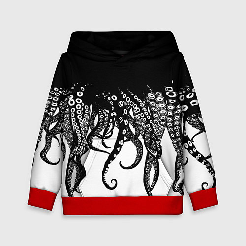 Детская толстовка В щупальцах осьминога / 3D-Красный – фото 1
