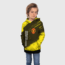 Толстовка-худи детская MANCHESTER UNITED Football - Краска, цвет: 3D-черный — фото 2