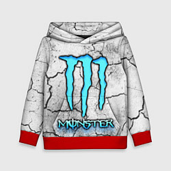 Толстовка-худи детская MONSTER WHITE БЕЛЫЙ МОНСТР, цвет: 3D-красный