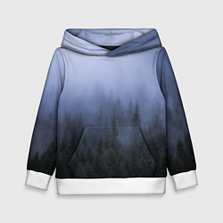 Толстовка-худи детская Лес в ночи, цвет: 3D-белый