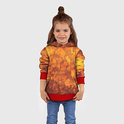 Толстовка-худи детская Текстура Desert, цвет: 3D-красный — фото 2