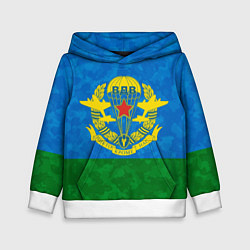 Толстовка-худи детская НИКТО КРОМЕ НАС ВДВ, цвет: 3D-белый