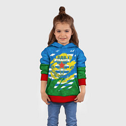 Толстовка-худи детская ВДВ РАЗОРВАННАЯ ТКАНЬ, цвет: 3D-красный — фото 2