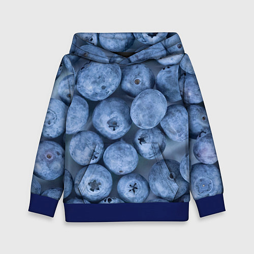 Детская толстовка Голубика - фон / 3D-Синий – фото 1