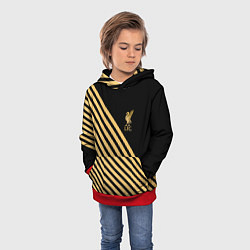 Толстовка-худи детская Liverpool ливерпуль полосы, цвет: 3D-красный — фото 2