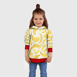 Толстовка-худи детская Банановый Рай Лета, цвет: 3D-красный — фото 2