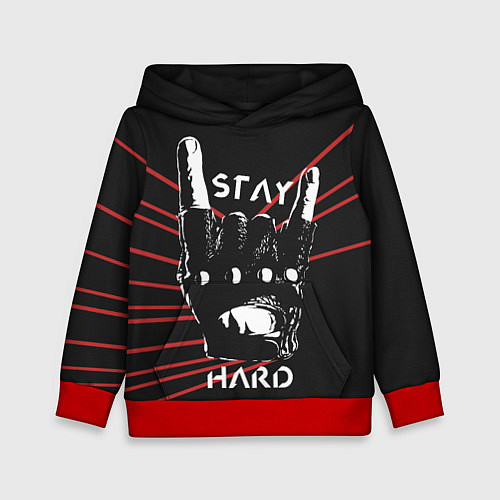 Детская толстовка Stay hard / 3D-Красный – фото 1