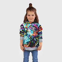 Толстовка-худи детская Красочный космос, цвет: 3D-меланж — фото 2