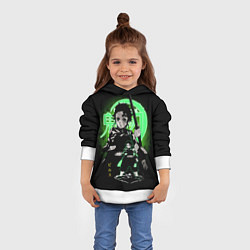 Толстовка-худи детская КЛИНОК, РАССЕКАЮЩИЙ ДЕМОНОВ ТАНДЖИРО КАМАДО, цвет: 3D-белый — фото 2