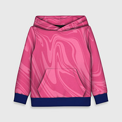 Толстовка-худи детская РОЗОВЫЕ РАЗВОДЫ КРАСКИ МРАМОРНЫЙ, цвет: 3D-синий