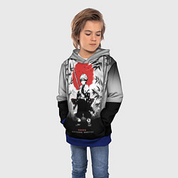 Толстовка-худи детская ЗЕНИЦУ КЛИНОК, РАССЕКАЮЩИЙ ДЕМОНОВ, цвет: 3D-синий — фото 2