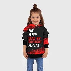 Толстовка-худи детская Eat Sleep Dead by Daylight Repeat Арт, цвет: 3D-черный — фото 2