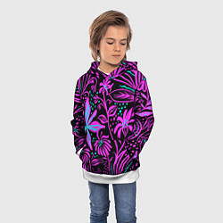 Толстовка-худи детская Цветочная композиция Fashion trend, цвет: 3D-белый — фото 2
