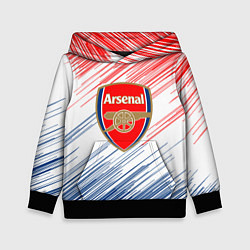 Толстовка-худи детская Арсенал arsenal logo, цвет: 3D-черный