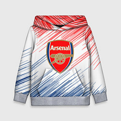 Толстовка-худи детская Арсенал arsenal logo, цвет: 3D-меланж