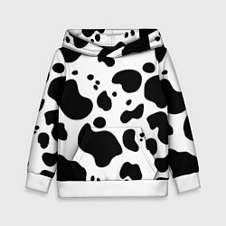 Толстовка-худи детская Пятна Далматина, цвет: 3D-белый