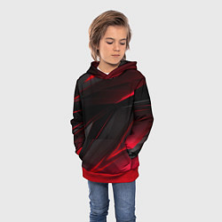 Толстовка-худи детская Красно-черный фон, цвет: 3D-красный — фото 2