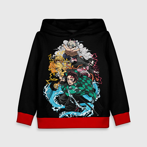 Детская толстовка КЛИНОК,РАССЕКАЮЩИЙ ДЕМОНОВ Kimetsu no Yaiba / 3D-Красный – фото 1