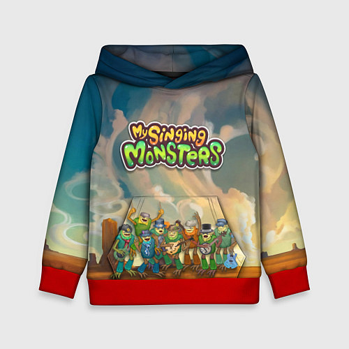 Детская толстовка My singing monsters САХАСЕМЬЯ / 3D-Красный – фото 1