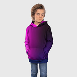 Толстовка-худи детская VIOLET gradient, цвет: 3D-синий — фото 2